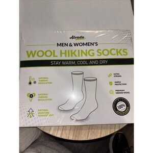 Alvada Men's And Women's Wool Blend Socks 3 Pair Medium Large New